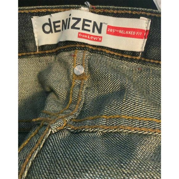 Levis Denizen Jeans Men Sz 38X32 Straight Leg Dark Wash Relaxed Fit Blue Denim - Picture 7 of 9